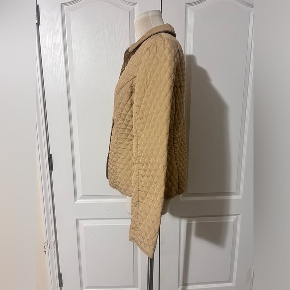 Kim Rogers Quilted Barn Jacket with Animal Print Lining‎ sz 10 Fall Cottagecore - Picture 3 of 5